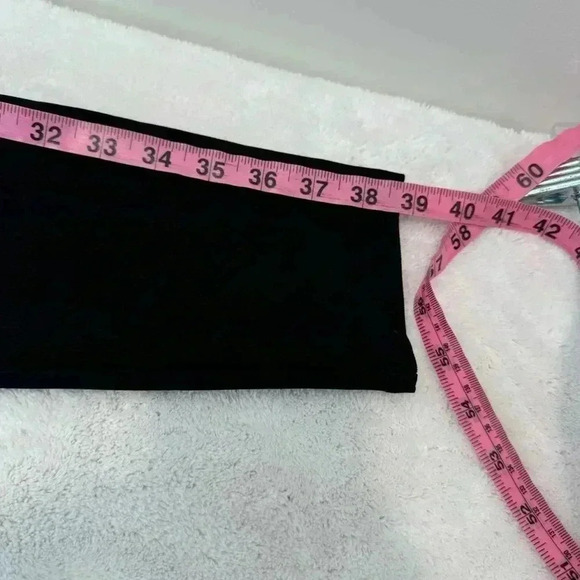 Spanx Micro Rib Knit Control Top Skimmer Leggings in Black Pants Women's Size XL - Picture 11 of 12